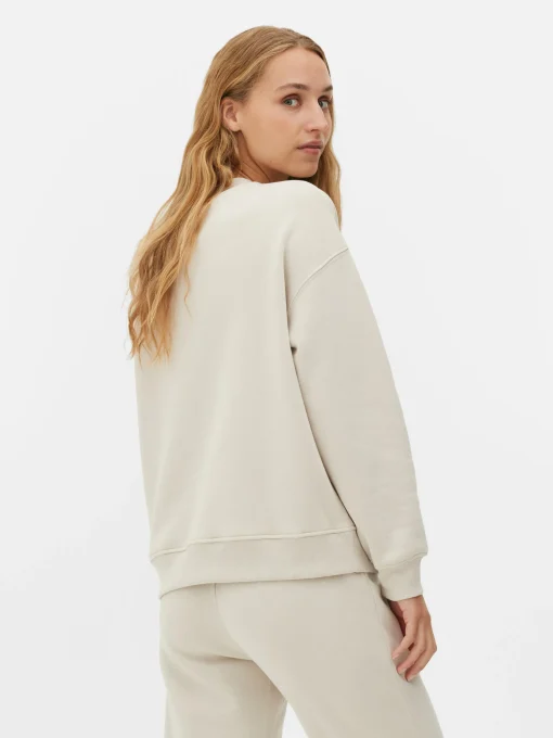 Sudadera Con Cuello Redondo Y Mensaje
