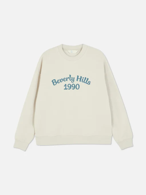 Sudadera Con Cuello Redondo Y Mensaje