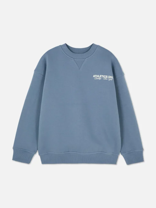 Sudadera De Cuello Redondo Con Estampado Gráfico