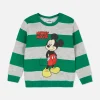 Sudadera De Cuello Redondo A Rayas De Mickey Mouse