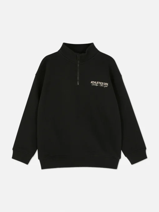 Sudadera Gráfica Con Cuello Chimenea