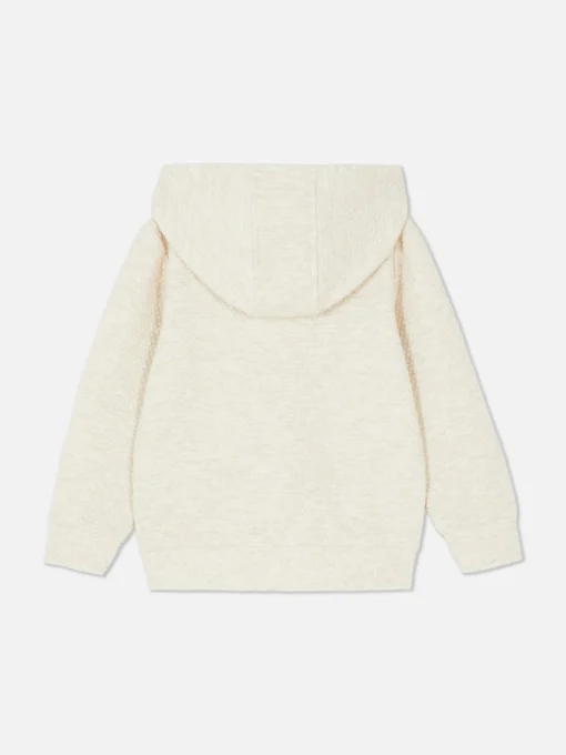 Sudadera Texturizada Con Capucha Y Cremallera