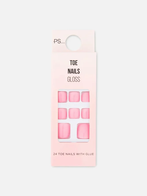 Uñas Postizas Brillantes Para Los Pies De PS...