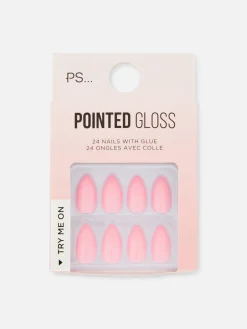 Uñas Postizas Brillantes Y Puntiagudas De PS...