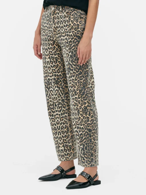 Vaqueros Con Estampado De Leopardo