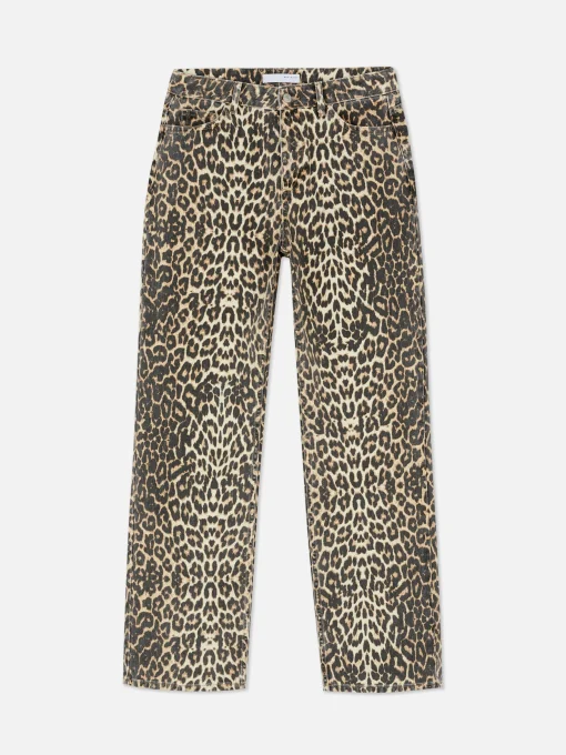 Vaqueros Con Estampado De Leopardo