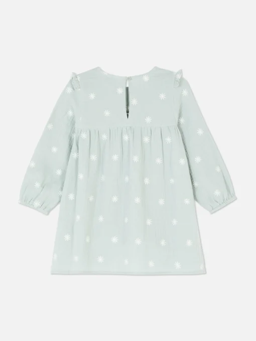Vestido Con Vuelo De Manga Larga