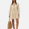 Vestido Corto Con Vuelo Y Lazada Delantera