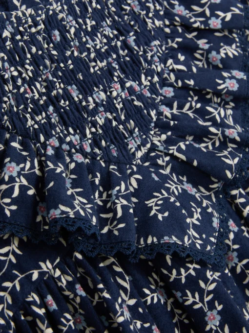 Vestido Floral Con Volantes