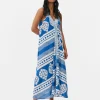 Vestido Largo Con Diseño Tipo Azulejo