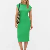 Vestido Midi Fruncido Sin Mangas