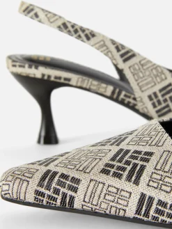 Zapatos De Tacón Chupete Con Diseño Geométrico